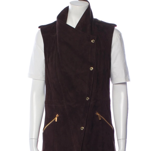 Michael Kors Collection Brown Suede Vest Size: XS | US 2 Excellent Condition - Picture 1 of 5